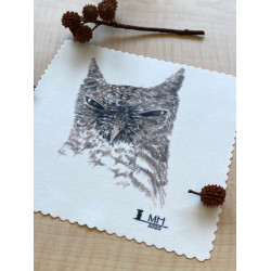 Sunbird｜手繪臺灣｜拭淨布｜領角鴞